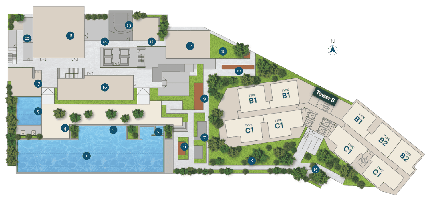 Aricia Level 8 facilities plan
